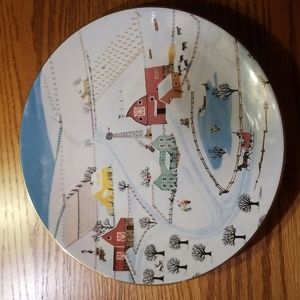 Vintage CA Brown "Sleigh Bells" plate by Royal Doulton